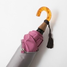 Japan Folding Umbrella "Kasane" Komiya Shoten 55cm Gray x Rose Pink