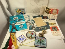Large Lot Of Vintage Boy Scout -Cub Scout ITEMS