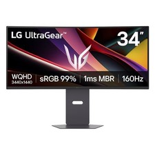 Lg Monitor 34" ( LED 3440x1440 UWQHD 160Hz ) ULTRAGEAR Curvo Black 34G600A B AEU