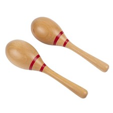 Maracas for Adults, Wooden Hand Percussion Rattles Sand Hammer Music Natural