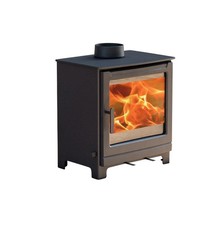 Wood Burning Multifuel Stove Ashford 8kw Defra Eco Design Cast Iron Steel