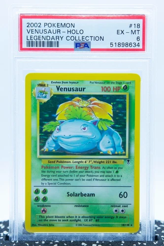 PSA 6 VENUSAUR 18/110 Holo Rare Legendary Collection 2002 - Pokemon Card WOTC