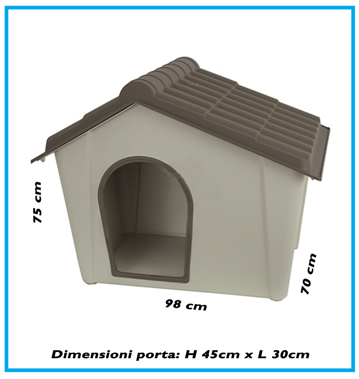Cuccia cane taglia grande per esterni/interni struttura in resina