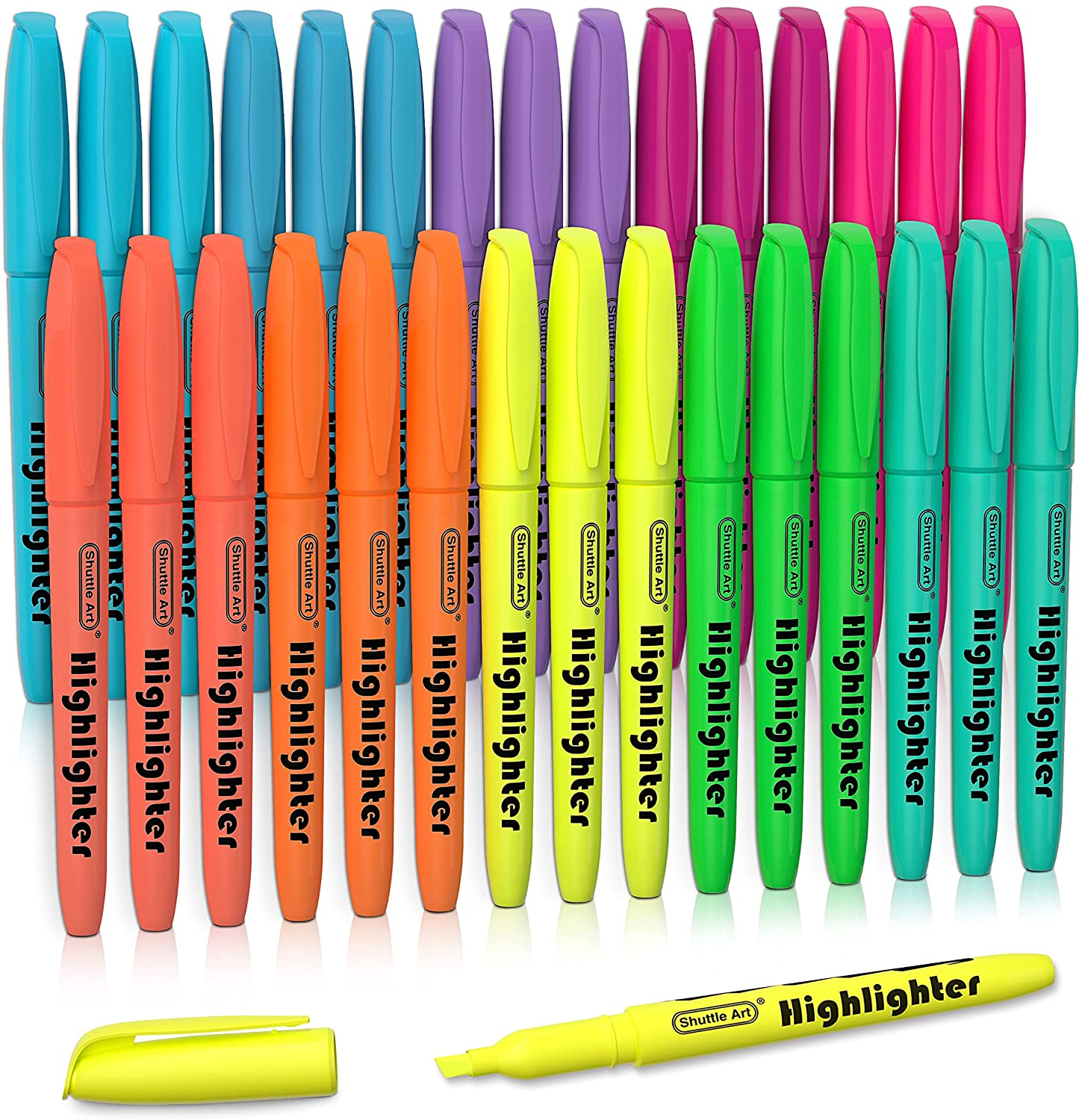 Highlighters, 30 Pack Highlighters Assorted Colors, 10 Colors Chisel Tip Dry-Qui-image