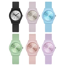 Women Girls Casual Jelly Silicone Band Students Sport Analog Quartz Wrist Watch
