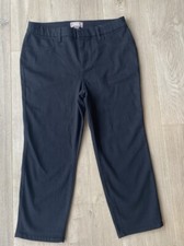 Chico's Denim Girlfriend Capri Basic Black Stretchy Size 1 Size 8 Medium New