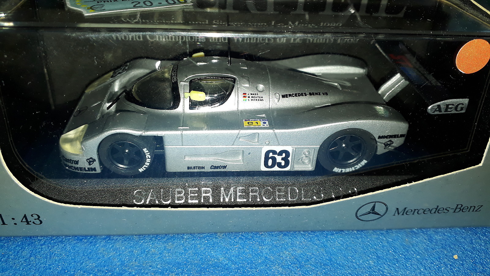 Sauber Mercedes C9 Max Models maquette de collection 1/43 en metal injecte