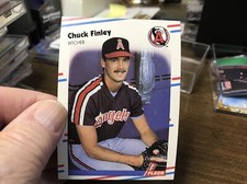 1988 Fleer Baseball FROM FACTORY SET # 489 Chuck Finley