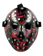 Jason Voorhees Cast Signed Prop Replica Mask By 12 Jasons Friday The 13th JSA 🔪