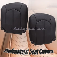 For Cadillac CTS 2008-2013 Front Bottom Perforated Black Leather Seat Cover