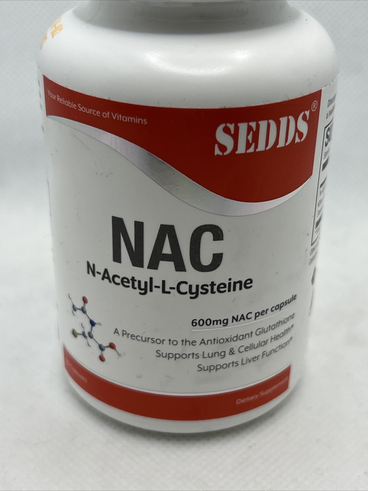 SEDDS NAC NAcetylLCysteine 600mg A Precursor To The Antioxidant