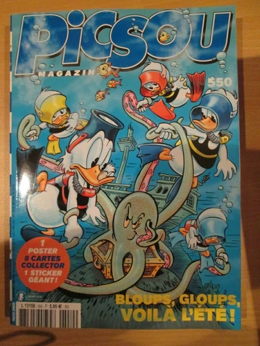PICSOU MAGAZINE N° 550 AVEC POSTER ATTACHE ET STICKERS
