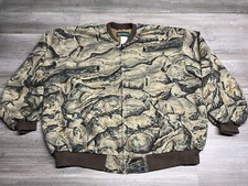 Vintage Gander Mountain Camo-Lab Rock Camo Bomber Jacket 2XLT USA Made 90s