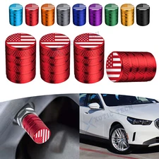 4Pcs American Flag Car Tire Valve Caps Tyre Stem Cover Air Dust Wheel Rims Cap