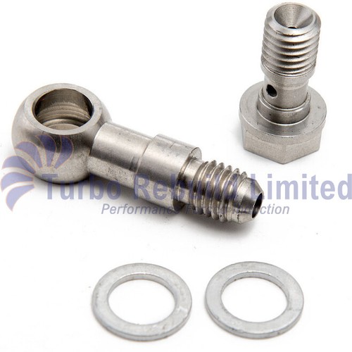 Turbo Banjo Bolt Kit M10 x 1.5mm to 4AN 1.8mm Restrictor Oil Feed For TD04/5/6 eBay