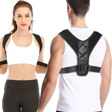 Neoprene Posture Bad Back Corrector Lumbar Shoulder Support Therapy Belt Brace