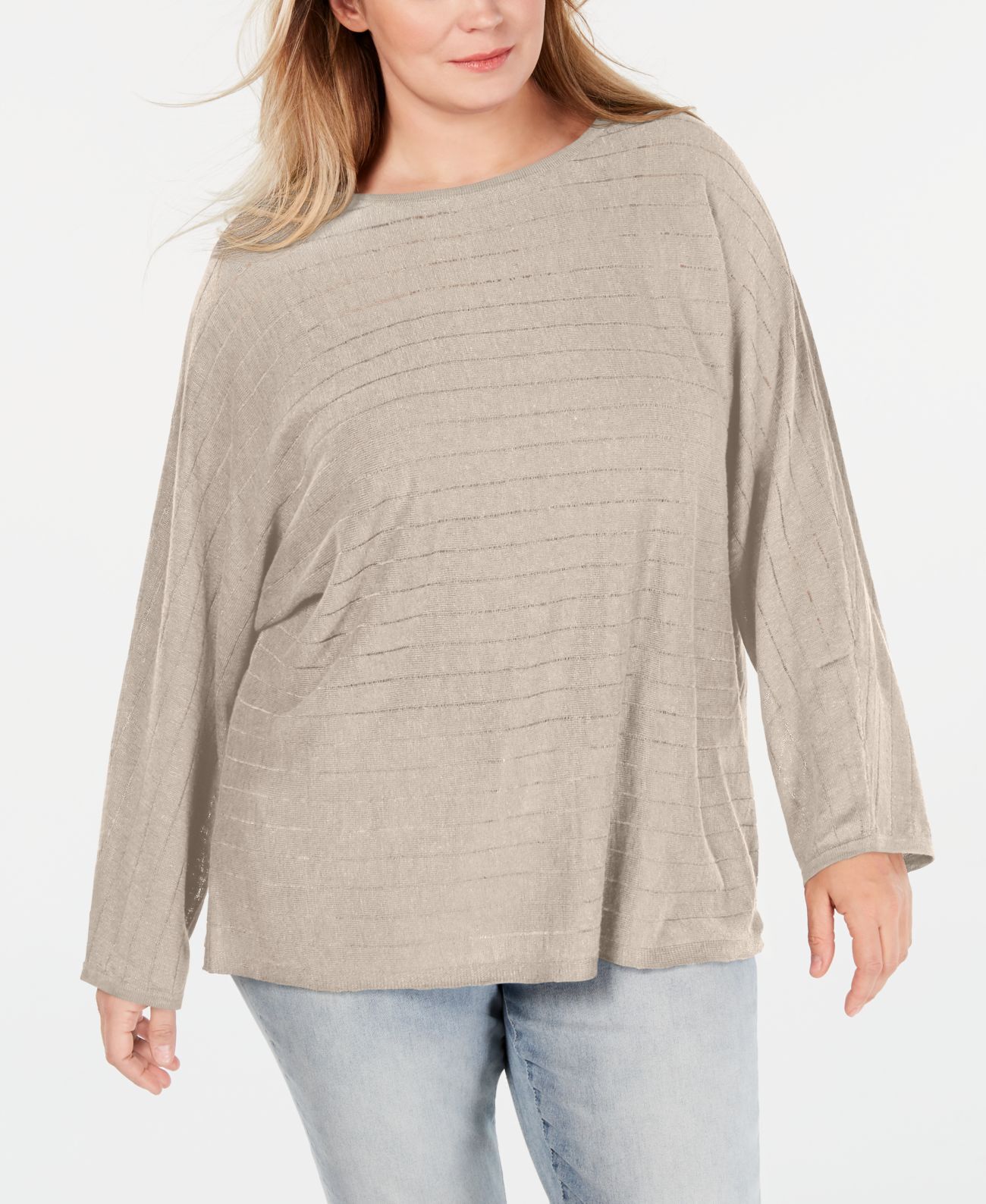 Style \u0026 Co. Womens Beige Linen Blend 