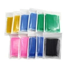 100/300/500pc Dental Micro Brush Disposable Eyelash Medium Tooth Applicators