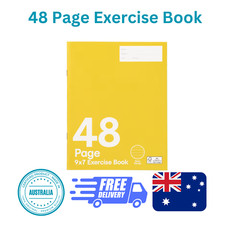 9in. X 7in. Exercise Book 48 Pages Notebook Ruled School Lined Office Note Copy.
