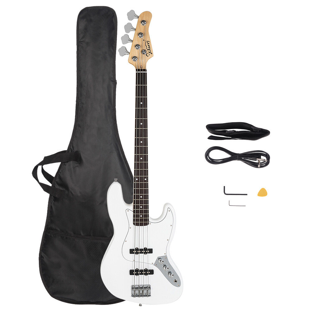 Gjazz Four String Single Single Pickup White White Shield S2