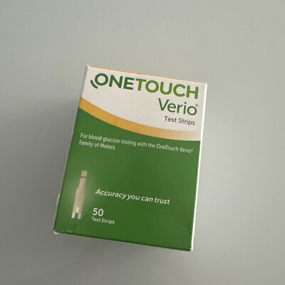 New One Touch Verio Diabetic Blood Glucose Test Strips 50 Count