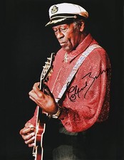Chuck Berry signed autographed 11x14 w/PROOF of Years at 