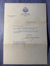 SIGNED 1959 GOVERNOR NELSON ROCKEFELLER AUTOGRAPHED LETTER