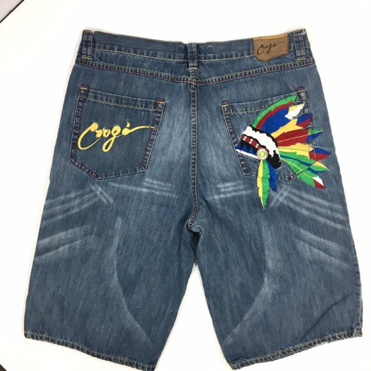 Coogi Blue Jeans Embroidered Native Indian Max 68% OFF Deni CHIEF Head In stock Dress