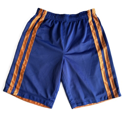RARE VTG LANDS’ END Reversible Basketball Orange Blue Short Dazzle Shiny Silky L - Picture 2 of 16