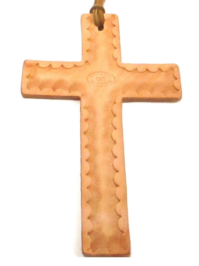 Croix En Cuir Cravate à Outils Eddy's Tack, 6-3/8 X 4 Pouces, Light Oil, Neuve