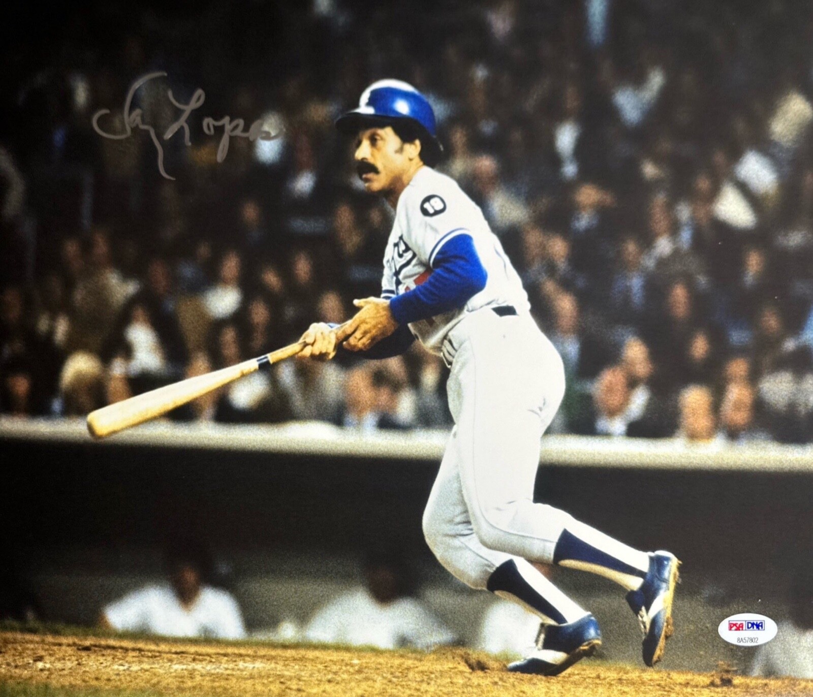 Davey Lopes Autographed Signed Los Angeles Dodgers 11x14 Photo PSA 8A57802 
