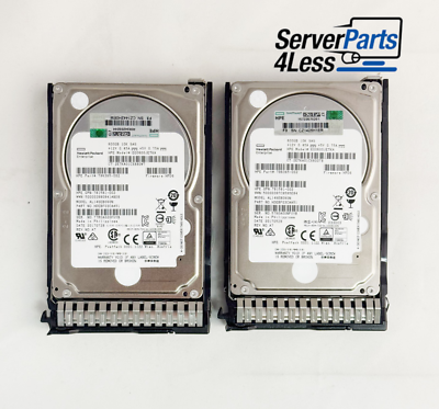 LOT OF 2) 781577-001 HP 600GB 12G SAS 10K 2.5IN SC ENT HDD 781516
