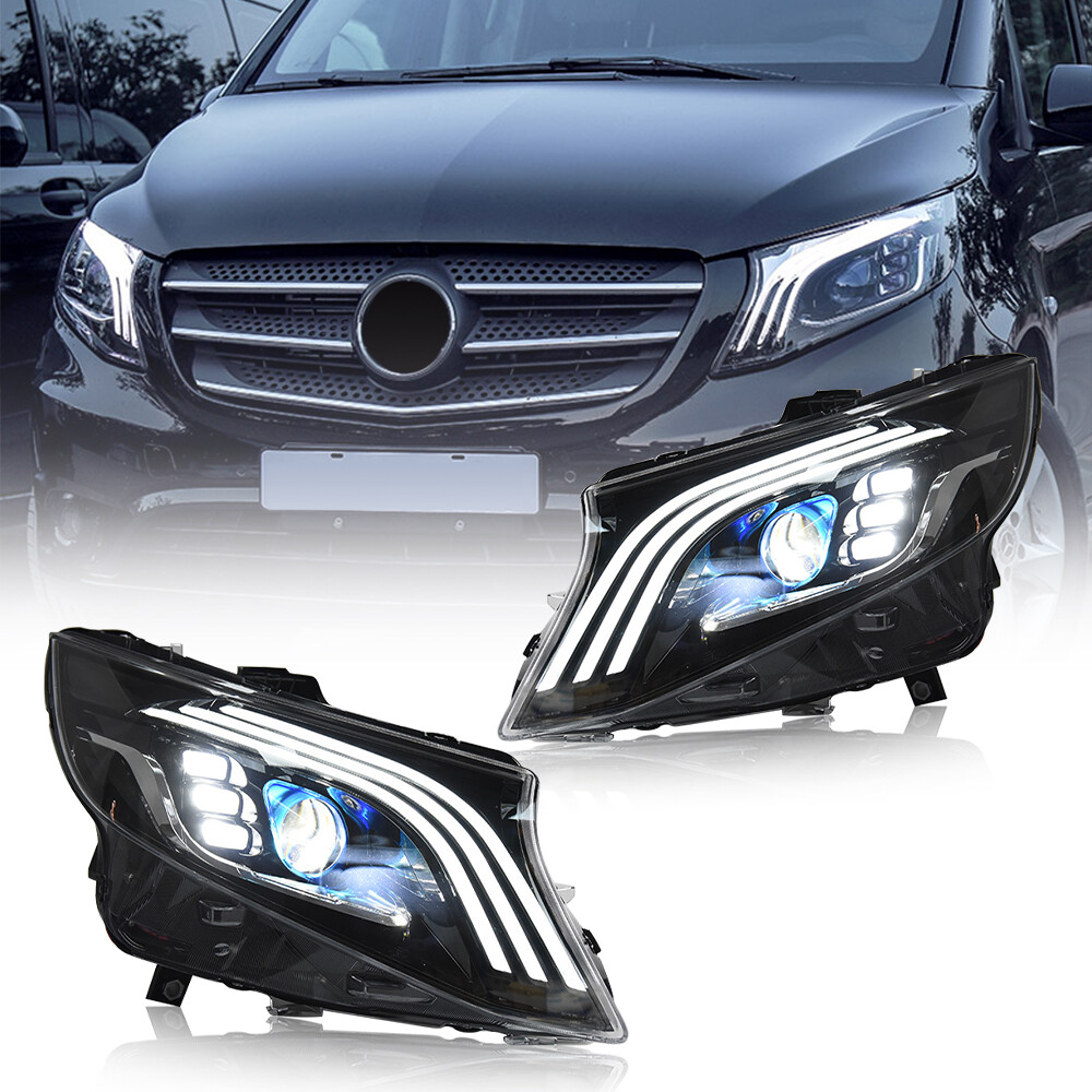 Pair LED Headlights For Mercedes-Benz Metris /Vito W447 2017-2022