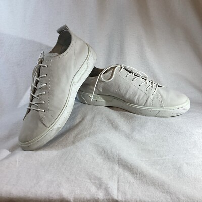 Ecco Men's Street Tray Tech White Suede Sneaker US 9-9.5 EU 43 Lace Up Shoes
