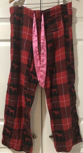 Med Pajama/Lounge Pant Red plaid Dogs 