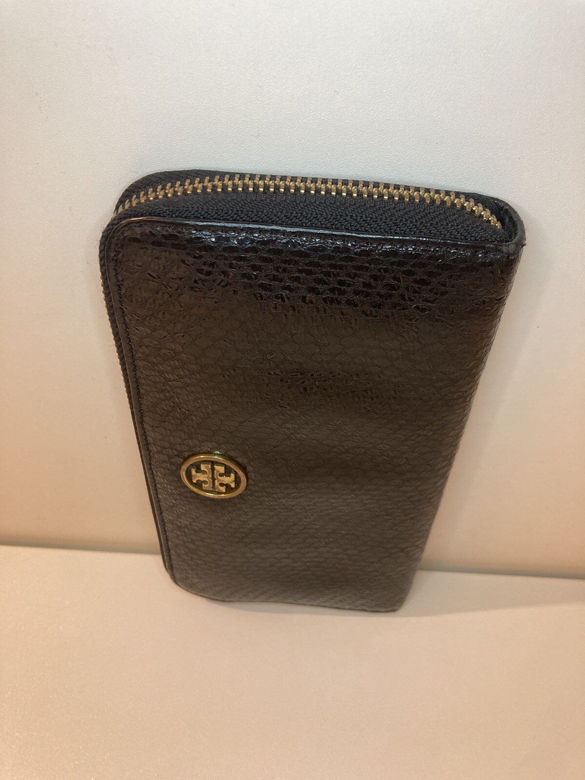 Tory Burch Black Python Embossed Ziparound Contin… - image 14