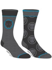Marvel Comics Black Panther Movie Crew Socks Combo 2 Pack Authentic Licensed
