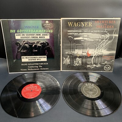 Vtg Wagner LP Record Lot The Twilight Of The Gods LL1586, Overtures Preludes. F4