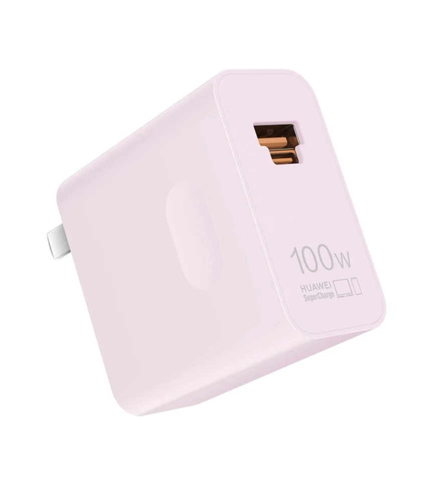 Cargador de pared HUAWEI SuperCharge Max 100W con cable para Mate60 Matepad pro rosa Foto 3 de 4