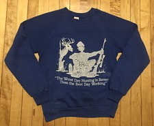 vtg 1970s crewneck sweatshirt small deer streetwear humor