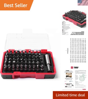 Lightweight and Durable 61-Piece S2 Steel Security Bit Set - Ideal for All Tasks