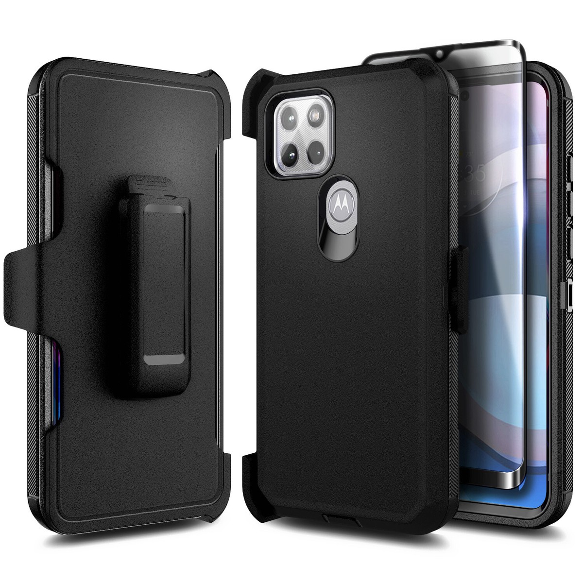 For Motorola One ACE UW 5G Case, Holster Belt Clip Stand Cover