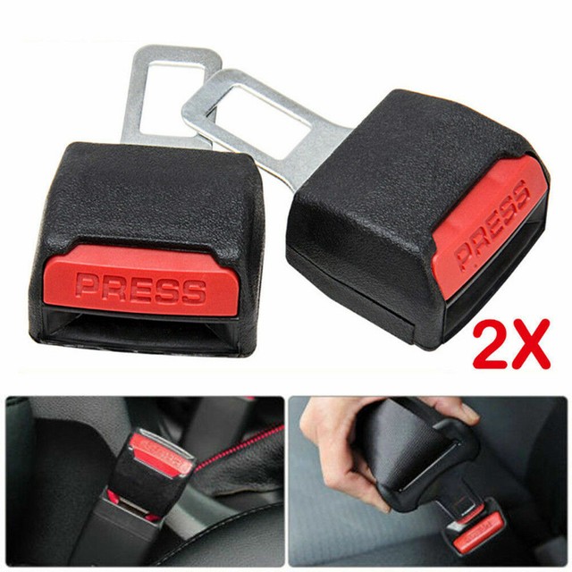 2pcs Car seat Belt Clip Alarm Stopper Extension Extender Plug Buckle
