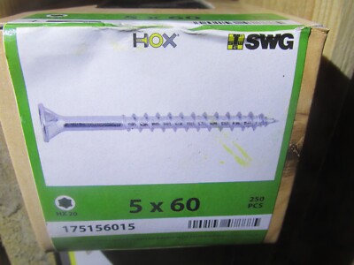 Holzschrauben 5x60mm seko verzinkt 250 Stück + BIT / ContPal7aK2