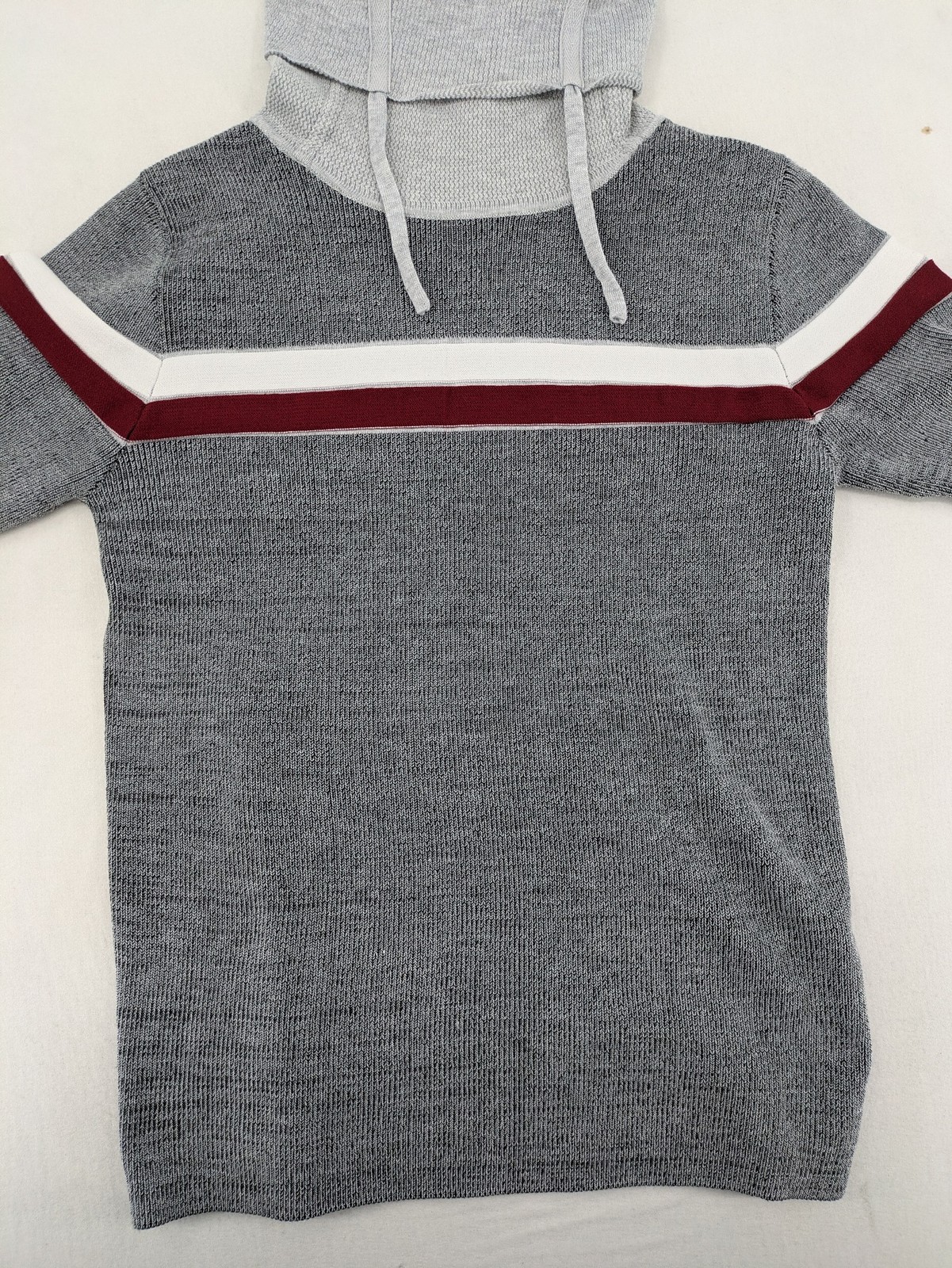 Neu Dream Herren Pullover Gr L Grau Gestreift Strickpullover Rollkragen Langarm image 4