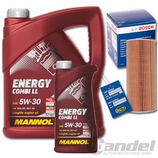 BOSCH �LFILTER+6L MOTR�L 5W30 passend f�r BMW 1+ 3er E90 F30 F31 5er X1 X3 X4 X5