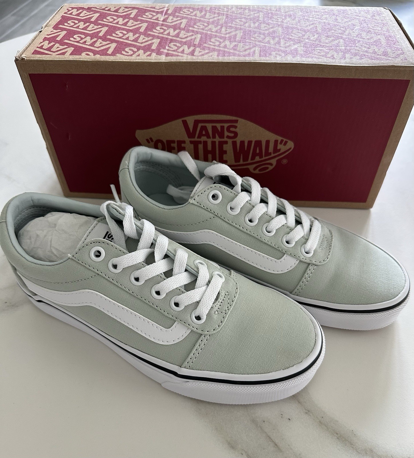 Vans Women's Ward Low Top Sneakers Aqua VN0A5HYOCHF NIB