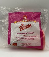 1999 McDonald s Barbie Birthday Party Barbie Figure Sealed Happy Meal Toy RARE
