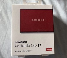 Samsung T7 500GB Portable External SSD - Metallic Red (MU-PC500R/WW)