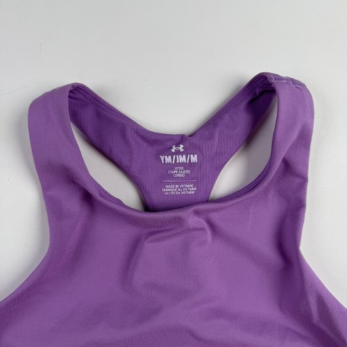 Lot of 2 Under Armour Motion Big Girls Crop Tank Pink and Purple Racerback M NWT - Picture 8 of 11